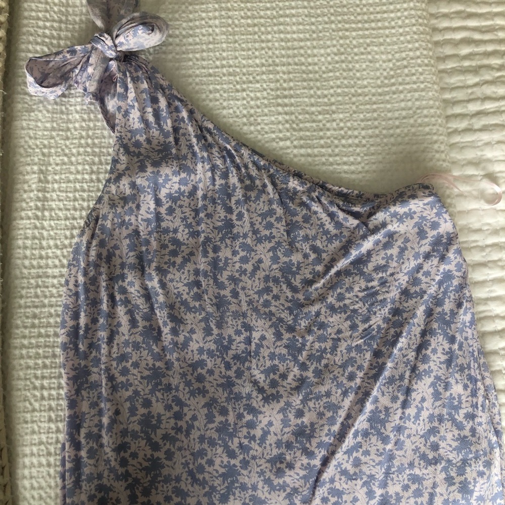 One shoulder floral top